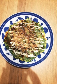 小松菜のお好み焼き風