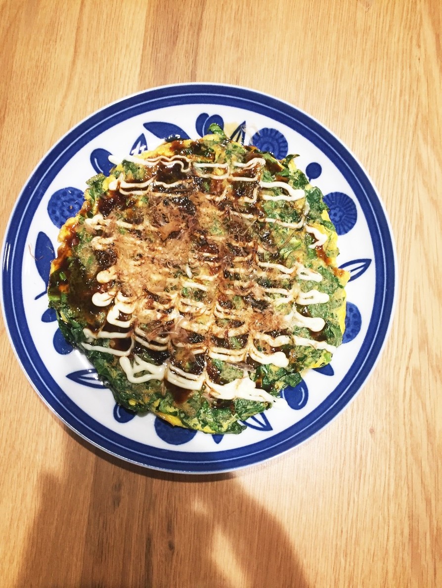 小松菜のお好み焼き風の画像