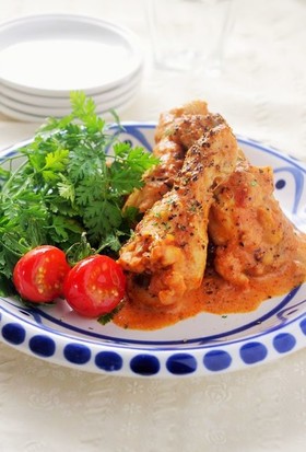 鍋任せで!鶏肉のトマトクリーム煮込み