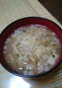 ▲天豆腐味噌汁