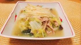白菜と豚肉の旨煮*。