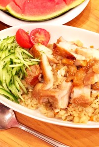 メープル風味の鶏ごぼう混ぜご飯