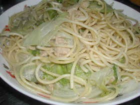 ✿レタスとツナでパスタ✿