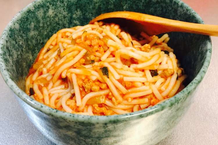 離乳食 米粉 パスタでミートスパ レシピ 作り方 By ノッポのエリさん クックパッド 簡単おいしいみんなのレシピが359万品