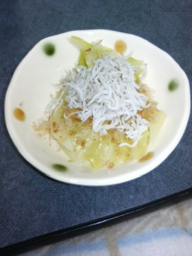 おかずもぅ1品!!キャベツのおかか醤油