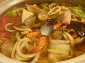 関西風お出汁の美味しい魚介☆うどんすき