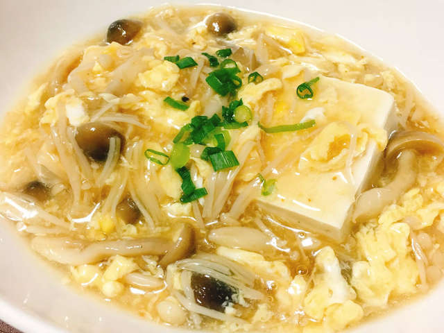 ふわふわ玉子ときのこのあんかけ豆腐 By Minmin61 クックパッド