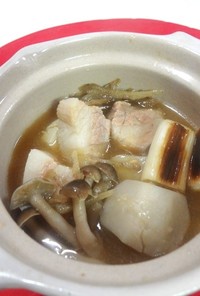 豚の角煮の味噌鍋