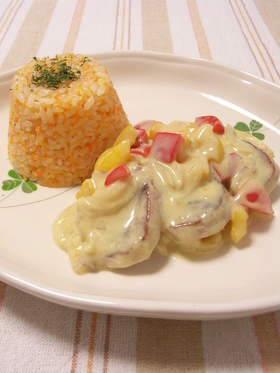 豚ヒレ肉のホワイトカレーソース♪