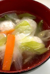 簡単♡肉団子と野菜の中華スープ