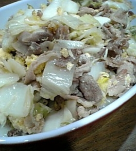 豚キムチならぬ豚白菜