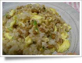 納豆・卵・ごはんでチャーハン!