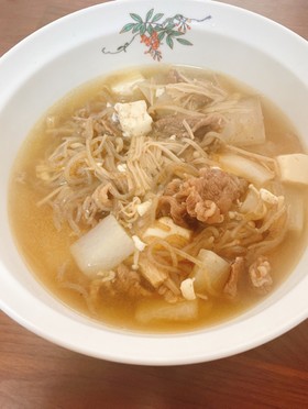 肉の汁☆韓国風食べるスープ