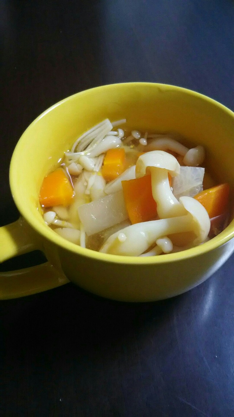 ブナピーとえのき茸♪根菜中華スープの画像