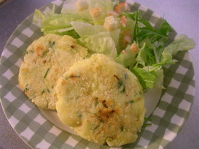 白玉粉でモッチモチ★じゃがいもバーグ