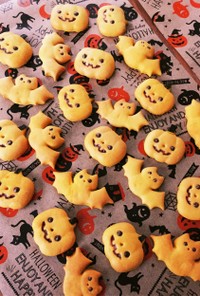 ★簡単★かぼちゃのハロウィンクッキー☆