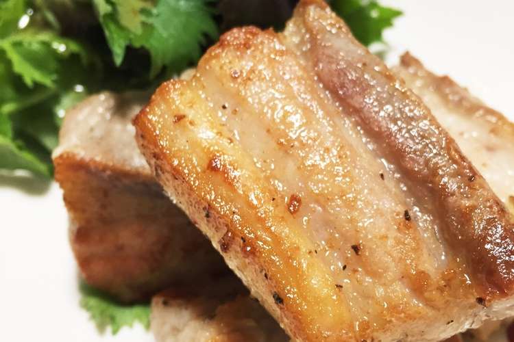 熟成で激ウマ 豚バラ肉の塩ステーキ レシピ 作り方 By アリス クックパッド 簡単おいしいみんなのレシピが354万品