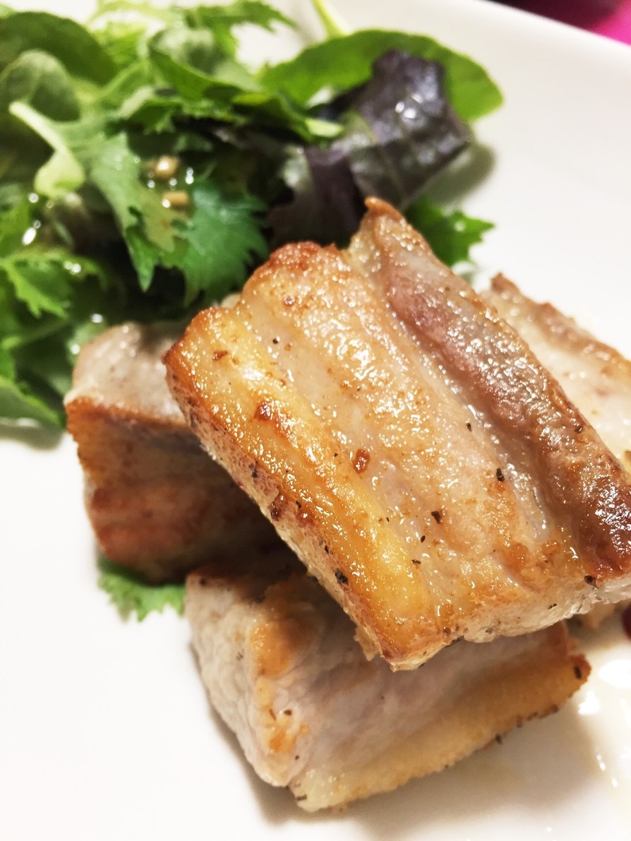 熟成で激ウマ♡豚バラ肉の塩ステーキの画像