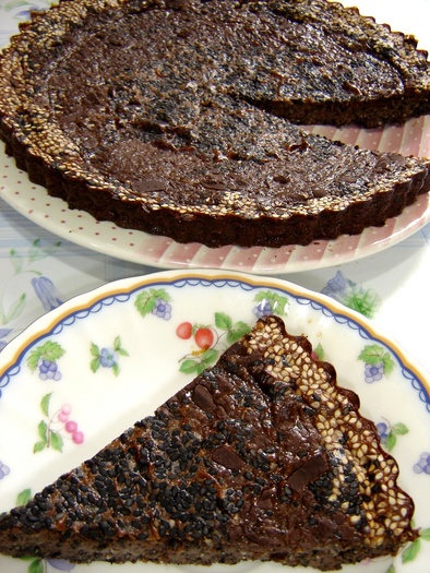 黒胡麻ココアヨーグルトケーキの写真