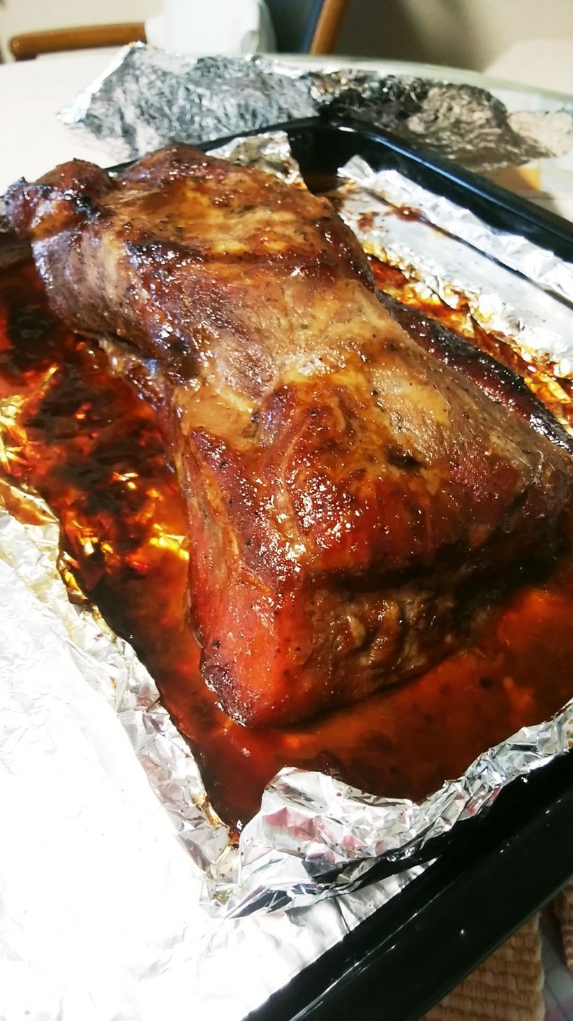 豚ロース丸焼き　BBQソース風の画像