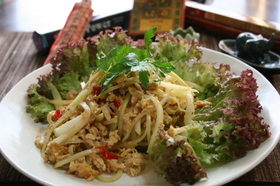 ■青パパイヤとツナと玉子の炒め物■