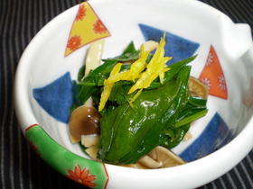 簡単!ほうれん草とシメジのポン酢和え