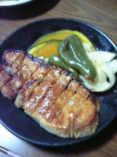 豚ロースの味噌ステーキの写真
