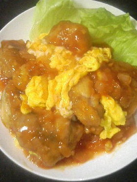 もも肉と卵のチリソース