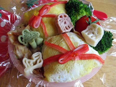 サンタさんのプレゼント寿司の写真