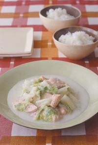 白菜と鮭の中華クリーム煮