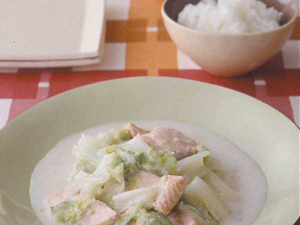 白菜と鮭の中華クリーム煮