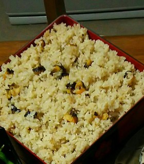サザエ(貝)の炊き込みご飯