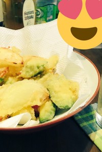 アボカドと玉葱の天ぷら