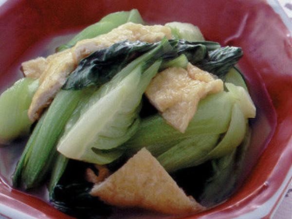 青梗菜と油揚げのさっと煮