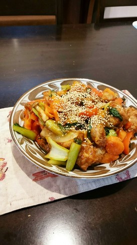 簡単。鳥胸肉の酢豚風