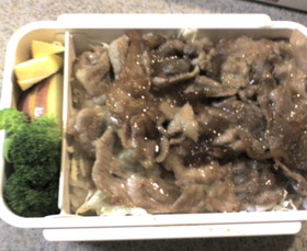 15分でお弁当♪豚丼弁当です