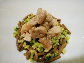 犬ご飯 鶏肉ときゅうりのっけご飯