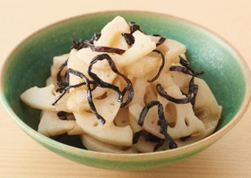 らくらくレンコン塩こんぶ炒め