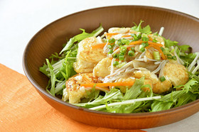 〈痛風の方へ〉豆腐ステーキの野菜あんかけ