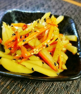 簡単うまい!じゃがいもと人参きんぴら**
