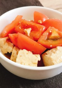 トマトと豆腐の中華風サラダ:-)