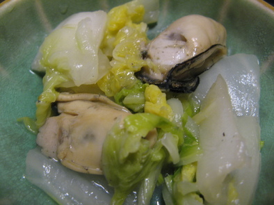 素材が生きる☆牡蠣と白菜のラブラブ炒め鍋の写真