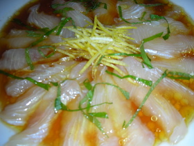 簡単ヒラメの和風カルパッチョ