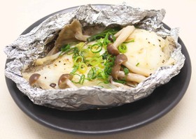 きのこと白身魚のホイル焼き~ぽん酢かけ~