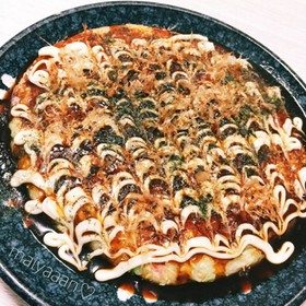 *お豆腐でヘルシーお好み焼き*