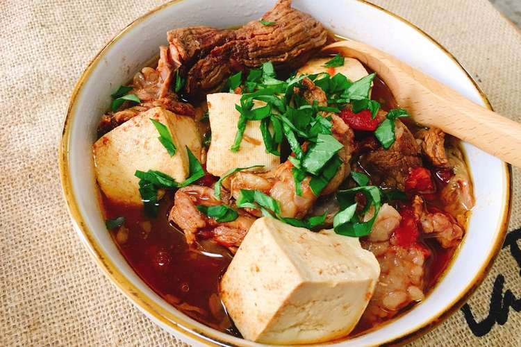 炊飯器に入れるだけ牛すじと豆腐のトマト煮 レシピ 作り方 By 藤井２１ クックパッド 簡単おいしいみんなのレシピが356万品