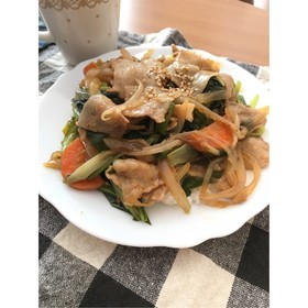 野菜たっぷり!豚バラあんかけ丼