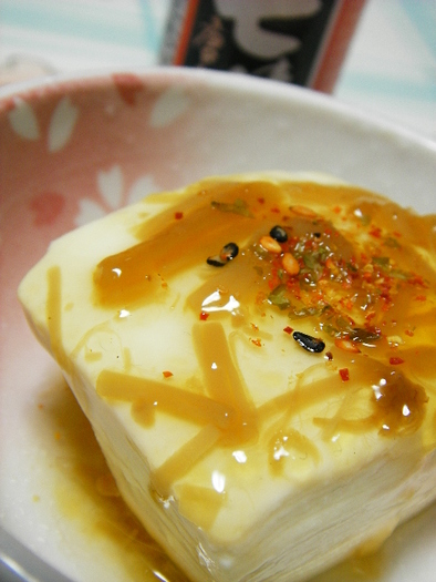 ✿簡単✿豆腐　ON THE なめたけ七味の写真