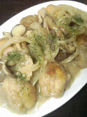 もも肉ときのこ煮込み
