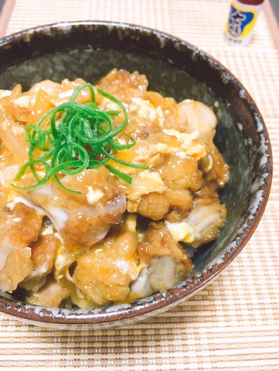 残った唐揚げをリメイク✤簡単鶏から親子丼の画像